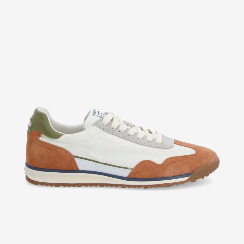 CAMDEN SNEAKER M - NYLON/SUEDE/NAP - BLANC CASSÉ/MARRON/VERT
